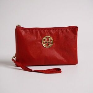 Tory Burch Nylon Wristlet In Red